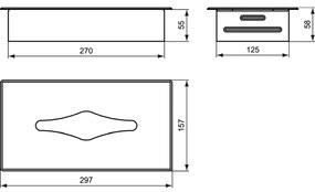 Dispenser pentru prosoape de hartie crom lucios Ideal Standard IOM