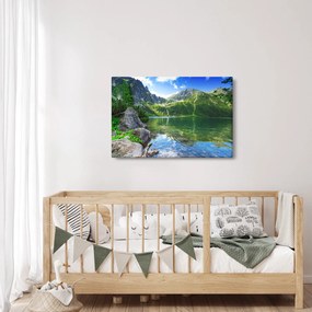 Tablou cu lac în munții Tatra (90x60 cm)