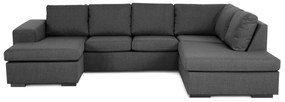 Colțar Scandinavian Choice D105Gri inchis, 302x204x85cm, Picioare: Lemn, Plastic
