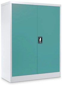 Dulap metalic universal mediu, 90 x 40 x 120 cm, încuietoare cu cilindru, verde - ral 6033