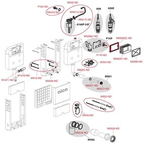 Rezervor WC incastrat, Alcadrain, Renovmodul, montaj in zidarie, pentru vasul wc suspendat