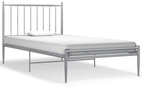 325011 vidaXL Cadru de pat, gri, 90x200 cm, metal