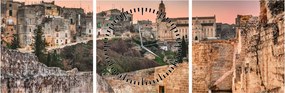 Tablou - Gravina în Puglia, Italia (cu ceas) (90x30 cm)