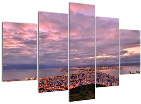 Tablou - Amurg la oraș (150x105 cm)