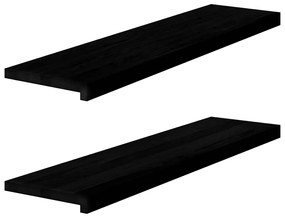 vidaXL Glafuri 2 buc maro închis 100x25x2 cm lemn masiv de stejar
