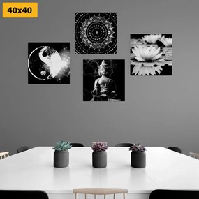 Set tablouri Feng Shui în design alb-negru