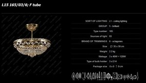 Plafoniera cristal Bohemia L15 165/03/6