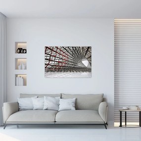 Tablou cu construcție din fier (90x60 cm)
