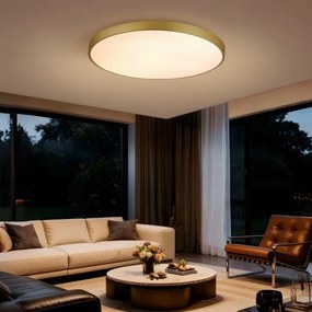 Immax NEO 07311L-LED Dimmabil plafonieră SEMPLICI 96W/230V Ø 80 cm Wi-Fi Tuya auriu + telecomandă