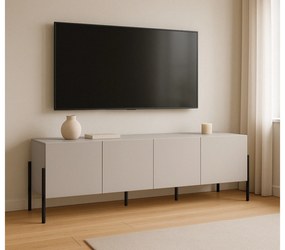 Dulap TV Wezilo 204 cm - cașmir / negru Picioare