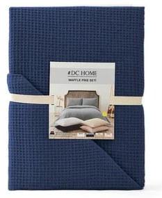 Cuvertură albastru-închis 200x220 cm Waffle – Mijolnir