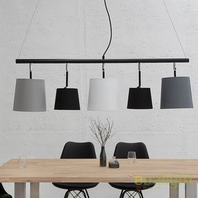 Lustra eleganta cu 5 abajururi directionabile, Levels 100cm