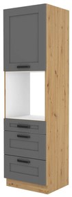 Dulap de bucătărie pentru alimente Lucid 60 DPS 210 3S 1F (Stejar artisan + dustgrey). 1045610