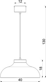 Lustră pe cablu BASCA 1xE27/15W/230V crem/vișiniu