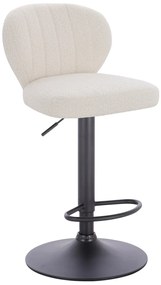 HR193W Scaun Crem Boucle cu Bază Neagră