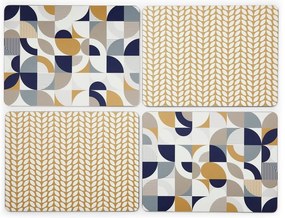 Suport pentru farfurii 4 buc. din plută/din hârtie 21.5x29 cm Bauhaus – Cooksmart ®