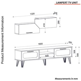 Comoda TV Lampert - Walnut