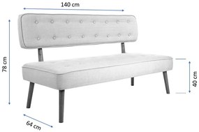 Canapea 2 Locuri, Lemn Solid, Westwood Loveseat, Albastru Cobalt