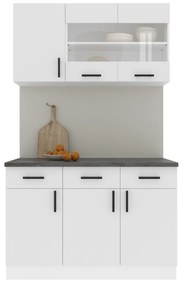 Set Bucatarie Karo V3, Alb, Blat Thermo 28 mm, L 120 cm