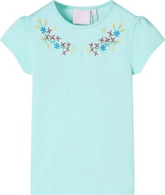 vidaXL Tricou pentru copii, turcoaz deschis, 128