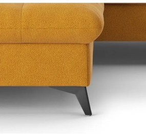 Canapea colțar extensibilă în L MARANO stânga, portocalie