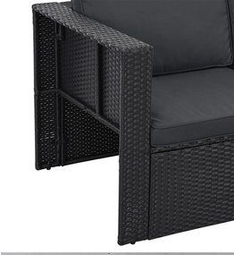 Juskys Set ratan Salou - negru
