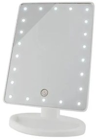 OGLINDA COSMETICA, CU LED, UNGHI REGLABIL, NIVEL ILUMINARE REGLABIL, ALB, 4XAA, 16.5X12.5X26 CM, ISO