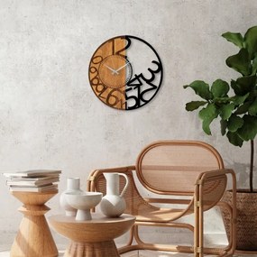 Ceas de perete d. 56 cm 1xAA lemn/metal