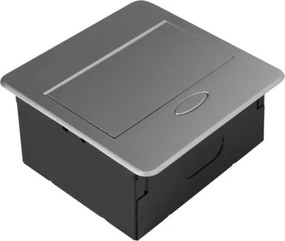 Priză încorporabilă în blat Avaro GTV, 1 priză Schuko, USB A + C, aluminiu L:135 mm; l:135 mm, Aluminiu/ plastic, Aluminiu