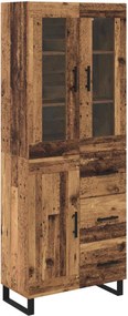vidaXL Bufet cu sertar 2 pcs Lemn Vechi Lemn compozit