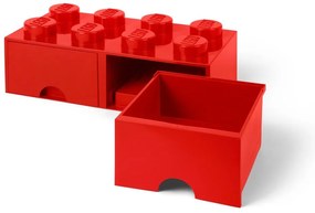 Cutie depozitare cu 2 compartimente LEGO®, roșu