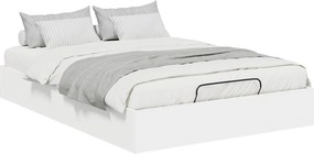 vidaXL Cadru de pat otoman Alb 193 x 135 x 25 cm Lemn prelucrat
