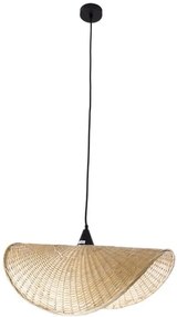 MaxLight Koshi lampă suspendată 1x60 W negru-ratan P0498