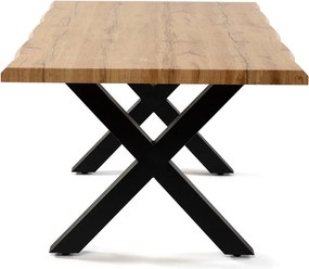 Masă de dining cu aspect de lemn de stejar 90x160 cm Kora – Bonami Essentials