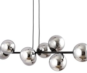 Lustră pe cablu ROSSI 8xE14/10W/230V negru/gri