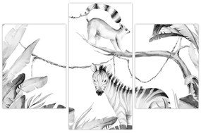 Tablou - Acuarelă Jungla (90x60 cm)