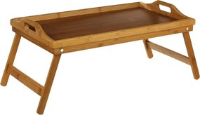 Tavă de mic dejun cu picioare pliabile, 30 x 50 cm, din bambus