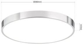 Plafoniera LED design slim BULLY D-28cm crom