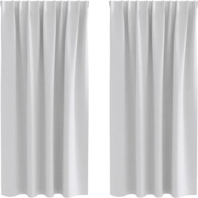 vidaXL Perdele Opaque cu Inel 2 pcs Gri deschis 175 x 140 cm Poliester