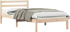 vidaXL Cadru de pat Maro 215,5 x 95,5 x 69,5 cm Lemn de pin masiv