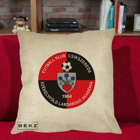 Perna Personalizata FK Csikszereda 1904 Fotbal, 40x40 cm, Crem, Husa Detasabila, Perna Inclusa, BEKZ®