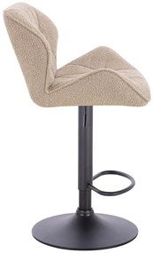 HR111W Scaun Latte Boucle cu Bază Neagră