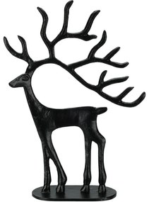 Decorațiune de Crăciun din aluminiu Blackreindeer, 23 x 31,5 x 8 cm