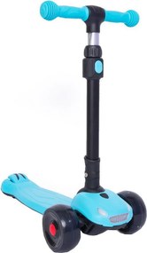 Trotineta copii cu roti luminoase din silicon NOVOKIDS™ Furious , cu melodii si lumini, 3 roti,pliabila, maner reglabil pe inaltime,maxim 50 kg,