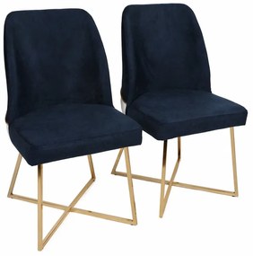 Set de scaune de sufragerie Madrid Dark Blue, 2buc.