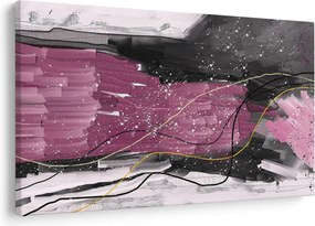 Tablou - Abstracție roz-roșu (90x60 cm)
