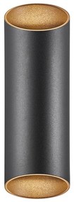 Aplica up/down de perete pentru iluminat exterior IP54 Nico round 22 negru