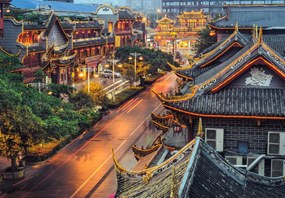 Fototapet - Qintai Road, Chengdu, China (147x102 cm)