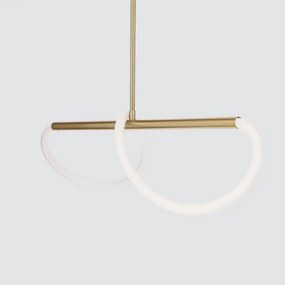 Lustră LED SUPREME suspendată pe cablu, 18 W, 230 V, 80 cm, auriu