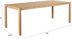 Masă de dining din lemn masiv 92,5x182 cm Sticks – Zuiver